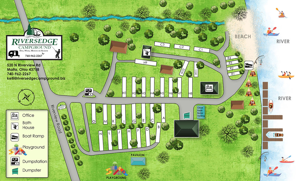 CAMPGROUND MAP Riversedge site
